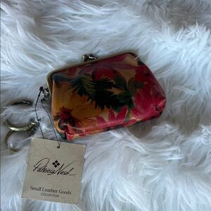 Patricia Nash Vibrant Floral Leather Coin Purse
